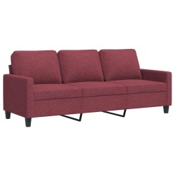 Canapé à 3 places Rouge bordeaux 180 cm Tissu 628457628457