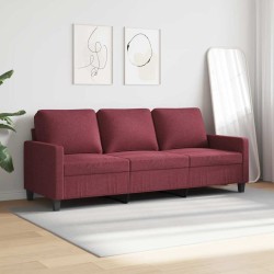 Canapé à 3 places Rouge bordeaux 180 cm Tissu 628457628457