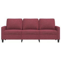 Canapé à 3 places Rouge bordeaux 180 cm Tissu 628457628457