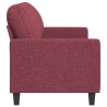Canapé à 3 places Rouge bordeaux 180 cm Tissu 628457628457