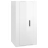 Meuble TV mural Blanc brillant 40x34,5x80 cm 628459628459