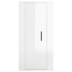 Meuble TV mural Blanc brillant 40x34,5x80 cm 628459628459