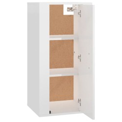 Meuble TV mural Blanc brillant 40x34,5x80 cm 628459628459
