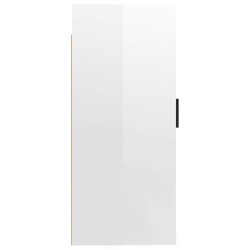 Meuble TV mural Blanc brillant 40x34,5x80 cm 628459628459
