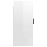 Meuble TV mural Blanc brillant 40x34,5x80 cm 628459628459