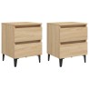 Tables de chevet 2 pcs chêne sonoma 40x35x50 cm bois ingénierie 628461628461