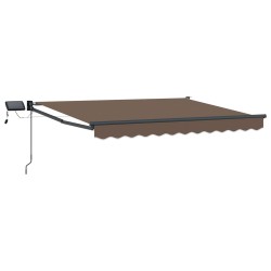 Store rétractable manuel avec LEDs Taupe 628462628462