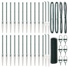 Clôture hexagonale avec poteau 50 x 1 m Acier recouvert de PVC 628463628463