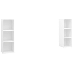 Meubles TV 2 pcs Blanc 107x35x37 cm Bois d'ingénierie 628477628477