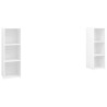 Meubles TV 2 pcs Blanc 107x35x37 cm Bois d'ingénierie 628477628477