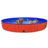 Piscine pliable pour chiens Rouge 300x40 cm PVC 628478628478