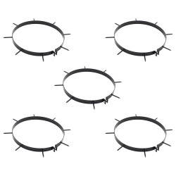 Pince d'aérateur de gazon avec pointes 5 pcs Ø 320 mm Acier 628479628479