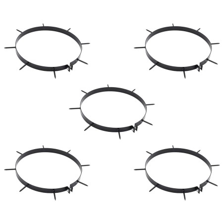 Pince d'aérateur de gazon avec pointes 5 pcs Ø 320 mm Acier 628479628479