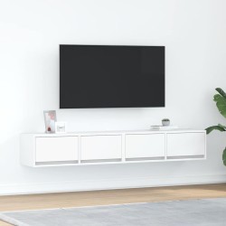 Meubles TV 2 pcs blanc 80x31x25,5 cm bois d'ingénierie 628480628480