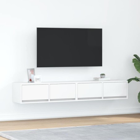 Meubles TV 2 pcs blanc 80x31x25,5 cm bois d'ingénierie 628480628480