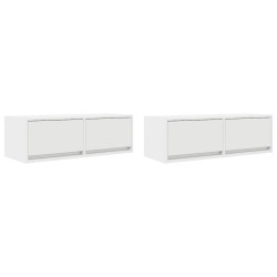 Meubles TV 2 pcs blanc 80x31x25,5 cm bois d'ingénierie 628480628480