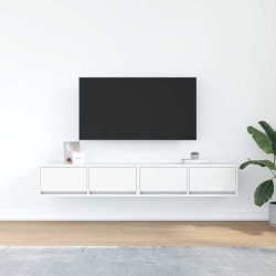 Meubles TV 2 pcs blanc 80x31x25,5 cm bois d'ingénierie 628480628480