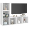 Meubles TV 2 pcs Blanc 107x35x37 cm Bois d'ingénierie 628481628481
