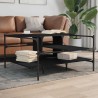 Table basse noir 100x100x48,5 cm bois d'ingénierie 628486628486