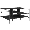 Table basse noir 100x100x48,5 cm bois d'ingénierie 628486628486