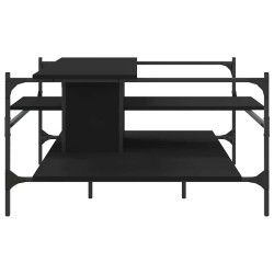 Table basse noir 100x100x48,5 cm bois d'ingénierie 628486628486