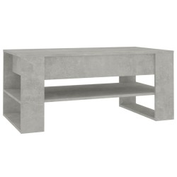 Table basse Gris béton 102x55x45 cm Bois d'ingénierie 628487628487