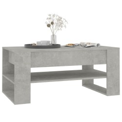Table basse Gris béton 102x55x45 cm Bois d'ingénierie 628487628487
