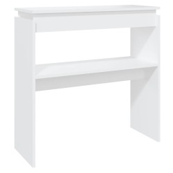 Table console blanc 80x30x80 cm bois d'ingénierie 628493628493