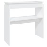 Table console blanc 80x30x80 cm bois d'ingénierie 628493628493