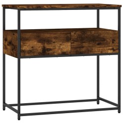 Table console chêne fumé 75x40x75 cm bois d'ingénierie 628494628494