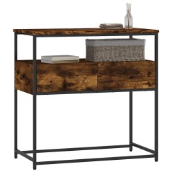 Table console chêne fumé 75x40x75 cm bois d'ingénierie 628494628494