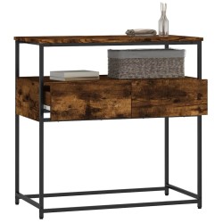 Table console chêne fumé 75x40x75 cm bois d'ingénierie 628494628494