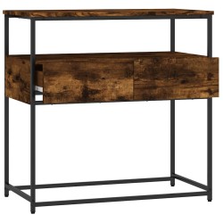 Table console chêne fumé 75x40x75 cm bois d'ingénierie 628494628494