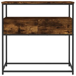 Table console chêne fumé 75x40x75 cm bois d'ingénierie 628494628494