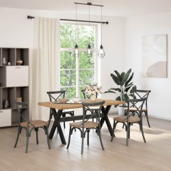 Table à manger NOAIN pieds en forme de X 160x90x75cm massif pin 628496628496