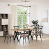 Table à manger NOAIN pieds en forme de X 160x90x75cm massif pin 628496628496