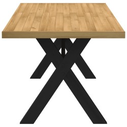 Table à manger NOAIN pieds en forme de X 160x90x75cm massif pin 628496628496