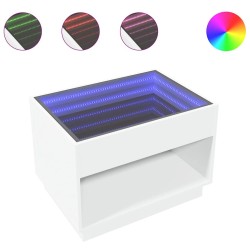 Table basse avec LED infini blanc 70x50x50 cm 628499628499