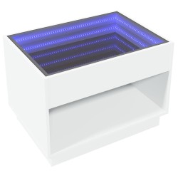 Table basse avec LED infini blanc 70x50x50 cm 628499628499