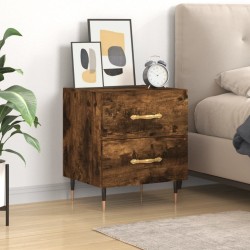 Table de chevet chêne fumé 40x35x47,5 cm bois d’ingénierie 628501628501