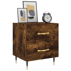 Table de chevet chêne fumé 40x35x47,5 cm bois d’ingénierie 628501628501