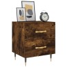 Table de chevet chêne fumé 40x35x47,5 cm bois d’ingénierie 628501628501