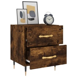Table de chevet chêne fumé 40x35x47,5 cm bois d’ingénierie 628501628501