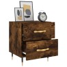 Table de chevet chêne fumé 40x35x47,5 cm bois d’ingénierie 628501628501
