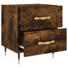 Table de chevet chêne fumé 40x35x47,5 cm bois d’ingénierie 628501628501