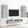Meuble TV mural gris béton 40,5x30x102 cm bois d'ingénierie 628502628502