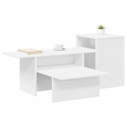 Table console Blanc 91,5 x 35 x 38,5 cm Bois d'ingénierie 628503628503