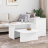 Table console Blanc 91,5 x 35 x 38,5 cm Bois d'ingénierie 628503628503