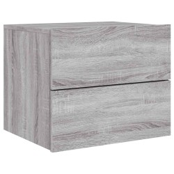 Table de chevet murale avec lumières LED sonoma gris 628504628504