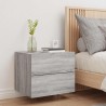 Table de chevet murale avec lumières LED sonoma gris 628504628504
